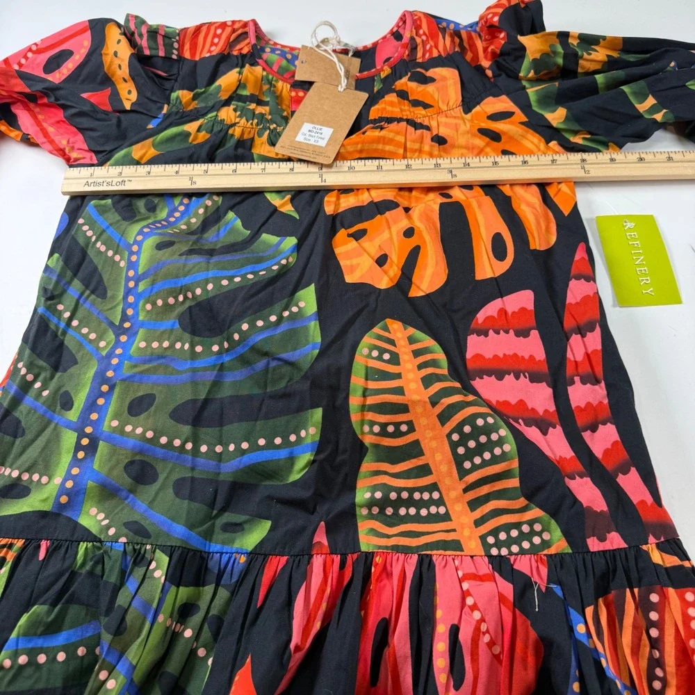 Maude‎ Vivante Ollie Dress Black Forest Tropical Print Size XSmall New With Tags
